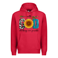 Cardinal with god all things are possible Premium Hoodie - Artiststas