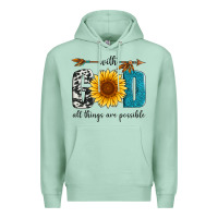 Seafoam with god all things are possible Premium Hoodie - Artiststas