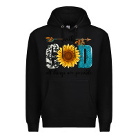 Black with god all things are possible Premium Hoodie - Artiststas