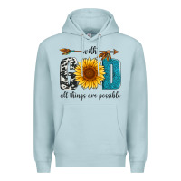 Blue Mist with god all things are possible Premium Hoodie - Artiststas