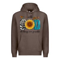 Coffee with god all things are possible Premium Hoodie - Artiststas