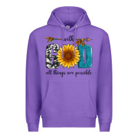 Purple with god all things are possible Premium Hoodie - Artiststas