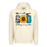 Sandshell with god all things are possible Premium Hoodie - Artiststas