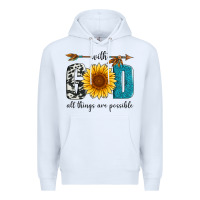 White with god all things are possible Premium Hoodie - Artiststas