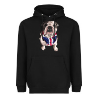 Black english bulldog Heavyweight Hoodie - RanaPortraitStore