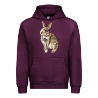 Mauve Wine Rabbit Urban Hoodie - LillyAllenDesigns