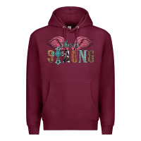 Burgundy she is strong Premium Hoodie - Artiststas
