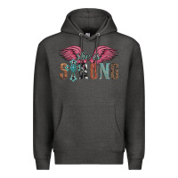 Charcoal Heather she is strong Premium Hoodie - Artiststas
