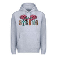 Heather Grey she is strong Premium Hoodie - Artiststas