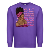 Purple afro woman cancer Premium Sweatshirt - texasbilliewilder