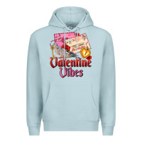 Blue Mist valentine vibes Premium Hoodie - AdoDesignShop