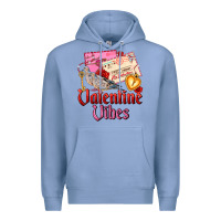 Colony Blue valentine vibes Premium Hoodie - AdoDesignShop