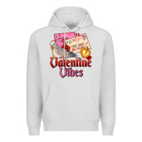 Dove Grey valentine vibes Premium Hoodie - AdoDesignShop