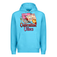 Ocean Blue valentine vibes Premium Hoodie - AdoDesignShop