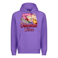 Purple valentine vibes Premium Hoodie - AdoDesignShop