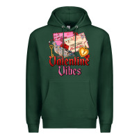 Sports Green valentine vibes Premium Hoodie - AdoDesignShop
