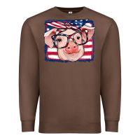 Chestnut american flag pig Premium Sweatshirt - RanaPortraitStore