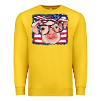 Lemon american flag pig Premium Sweatshirt - RanaPortraitStore