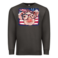 Smoke american flag pig Premium Sweatshirt - RanaPortraitStore