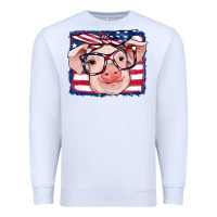 White american flag pig Premium Sweatshirt - RanaPortraitStore
