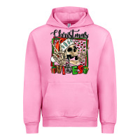 Fuchsia Pink christmas vibes skeleton Urban Hoodie - Jasminsmagicworld