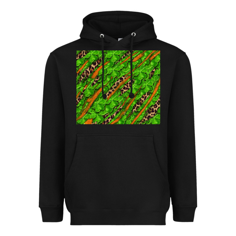 Distressed Shamrock And Leopard Heavyweight Hoodie by RanaPortraitStore | Teevron