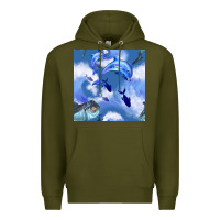 Army Green dolphins Premium Hoodie - BundleAndBundleShop
