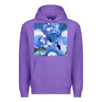 Purple dolphins Premium Hoodie - BundleAndBundleShop