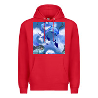 Red dolphins Premium Hoodie - BundleAndBundleShop