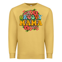 Antique Gold groovy mama Premium Sweatshirt - Zillion Design Studio