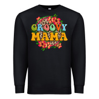 Black groovy mama Premium Sweatshirt - Zillion Design Studio