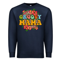 Navy groovy mama Premium Sweatshirt - Zillion Design Studio