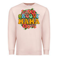Pale Pink groovy mama Premium Sweatshirt - Zillion Design Studio