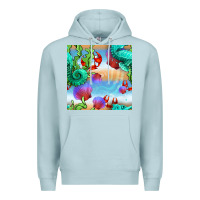 Blue Mist seahorse and beach Premium Hoodie - BundleAndBundleShop