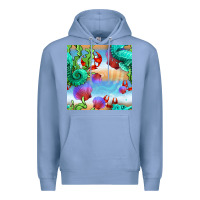 Colony Blue seahorse and beach Premium Hoodie - BundleAndBundleShop