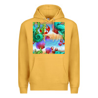 Mustard seahorse and beach Premium Hoodie - BundleAndBundleShop