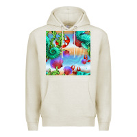 Oatmeal Heather seahorse and beach Premium Hoodie - BundleAndBundleShop