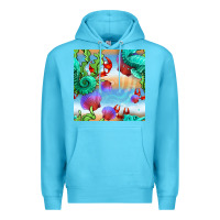 Ocean Blue seahorse and beach Premium Hoodie - BundleAndBundleShop