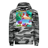 Slate Camo seahorse and beach Premium Hoodie - BundleAndBundleShop