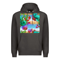 Smoke seahorse and beach Premium Hoodie - BundleAndBundleShop
