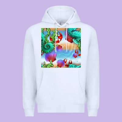 Seahorse And Beach Premium Hoodie Designed By Bundleandbundleshop