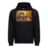 Black western truck cowboy gnome background Urban Hoodie - BarkalooDesign