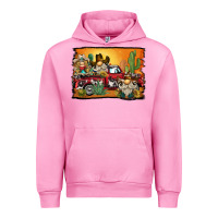 Western Truck Cowboy Gnome Background Urban Hoodie | Teevron