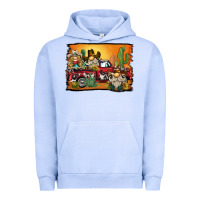 Pigment Grape Ice western truck cowboy gnome background Urban Hoodie - BarkalooDesign