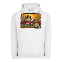 Pigment Lunar Rock western truck cowboy gnome background Urban Hoodie - BarkalooDesign