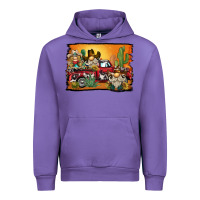 Tulip western truck cowboy gnome background Urban Hoodie - BarkalooDesign