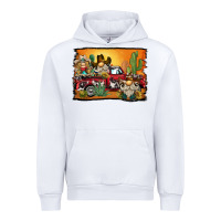 White western truck cowboy gnome background Urban Hoodie - BarkalooDesign