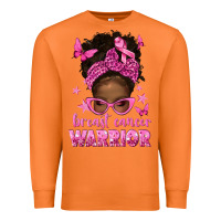 Carrot afro messy bun breast cancer warrior Premium Sweatshirt - texasbilliewilder