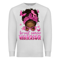 Dove Grey afro messy bun breast cancer warrior Premium Sweatshirt - texasbilliewilder