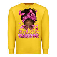 Lemon afro messy bun breast cancer warrior Premium Sweatshirt - texasbilliewilder